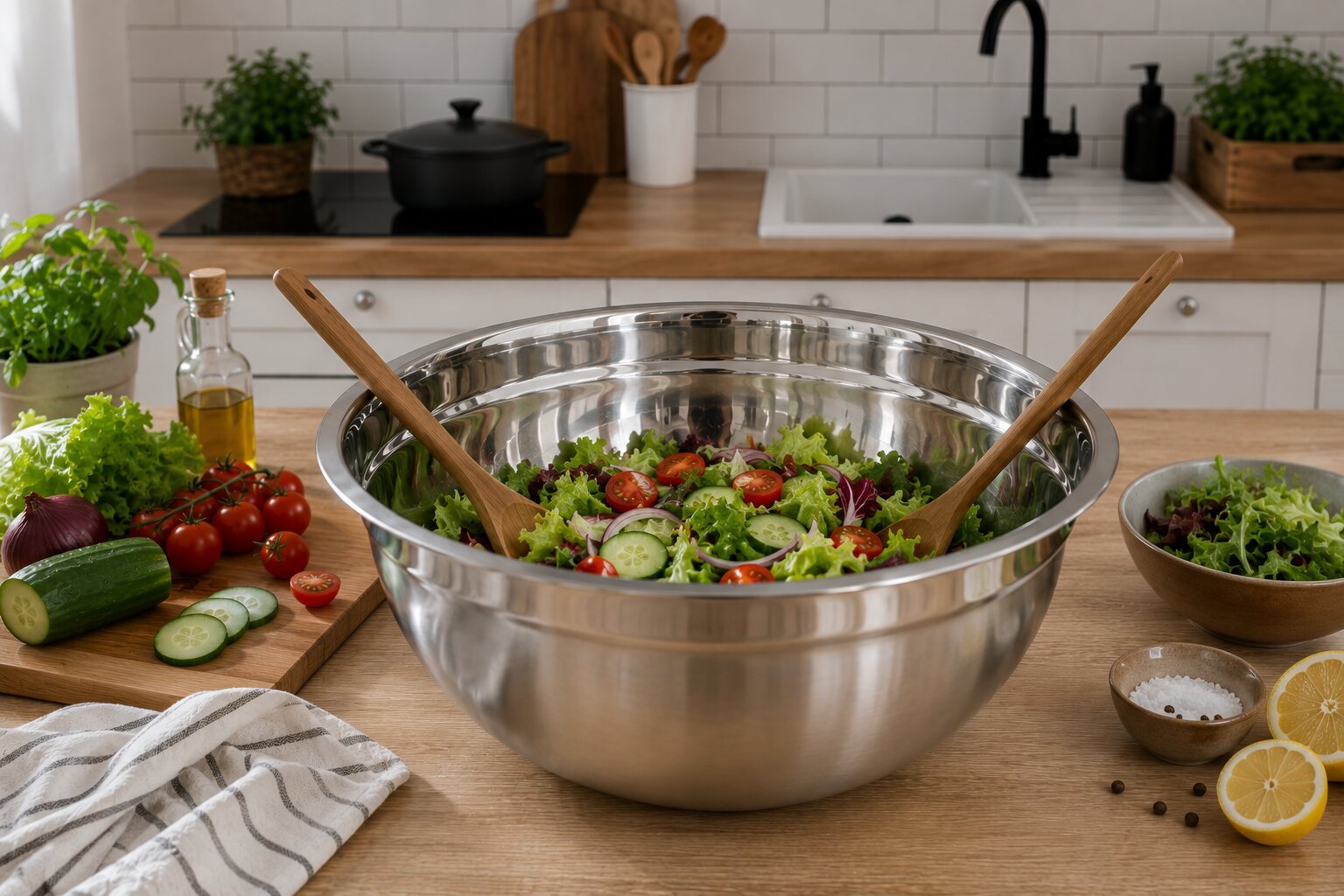 Stainless Steel Mixing Bowl 30cm Mirror Finish