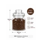 Glass Jar 0.65L With Airtight Glass Lid