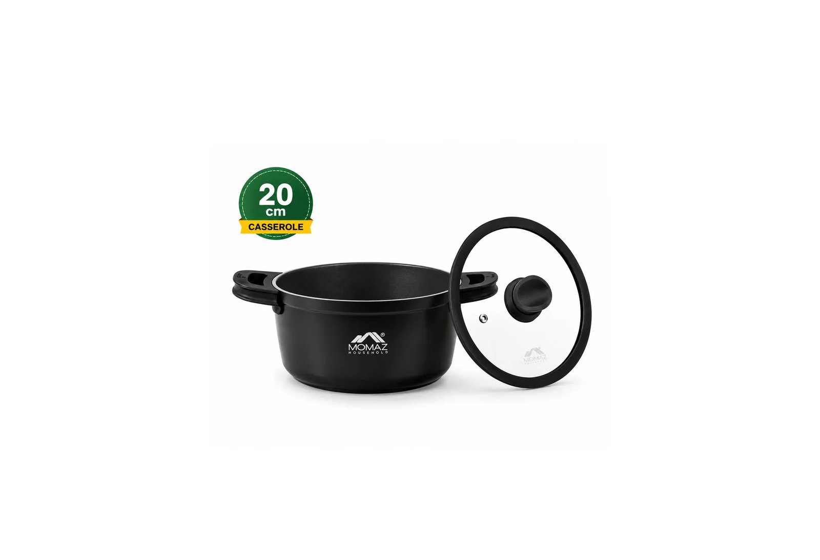 CASSEROLE 20 CM CERAMIC NON-STICK & LID