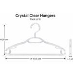 Clear Clothes Hangers With Accessory Holder Set Of 6