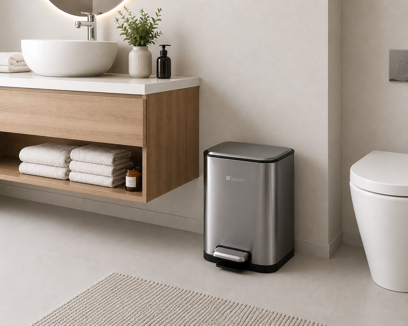 Dorsch Soft Close 20L Pedal Dustbin Stainless Steel DH-04120