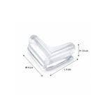 PVC baby safety corner guards set of 4 protecting sharp furniture corners for childproofing homes.