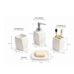Resin Bathroom Countertop Set White Grey
