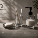 Modern Smoky Glass Bathroom Set 3 PCS