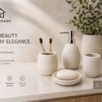 Stone Look Cement Bathroom Set 4 PCS