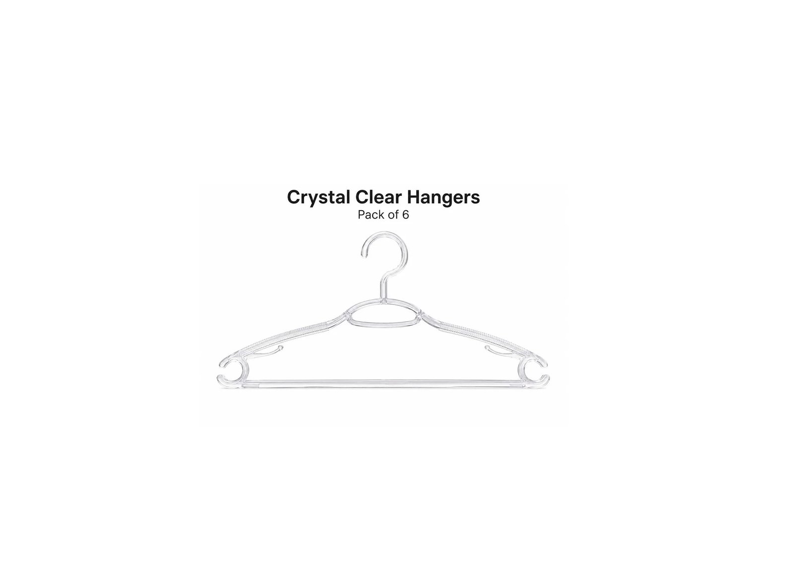CRYSTAL CLOTHES HANGERS - SET OF 6