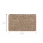 Cotton Bathroom Mat Beige 70x45 cm