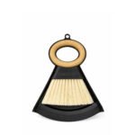 MINI BROOM & DUSTPAN BAMBOO - TABLE SET - Black
