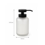 Fluted Glass Soap Dispenser with Black Pump