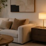 White Gold Metal Night Lamp With Switch 32cm