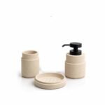 MODERN 3-PIECE CEMENT BATHROOM ACCESSORY SET
