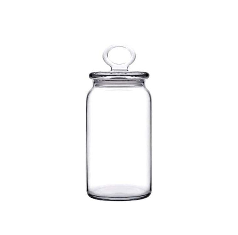 1130ml Glass Kitchen Slim Storage Jar with Silicone Lid