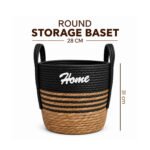 Seagrass Storage Basket with Handles 28 cm