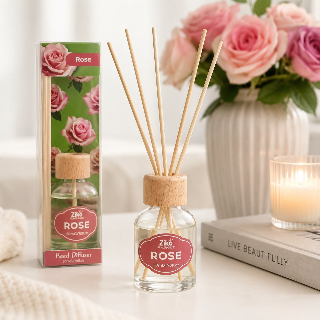 Reed Diffuser with 5 Wooden Reed Sticks