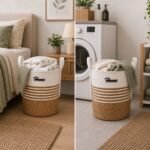 seagrass storage basket with side handles