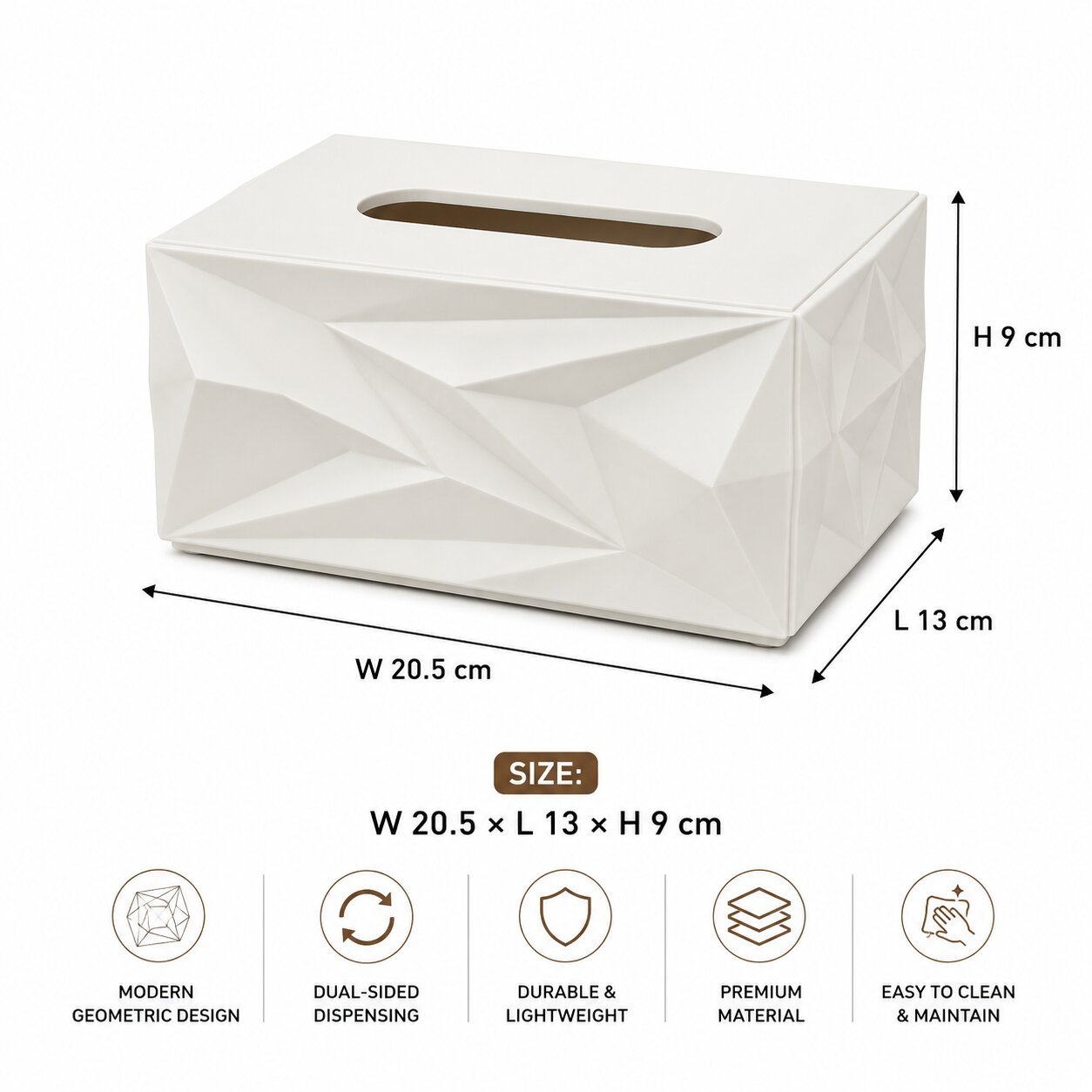 dual-sided tissue box, geometric tissue holder, wood cover tissue box Lebanon