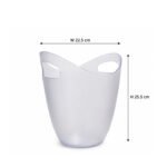 shatterproof polycarbonate ice bucket with integrated handles