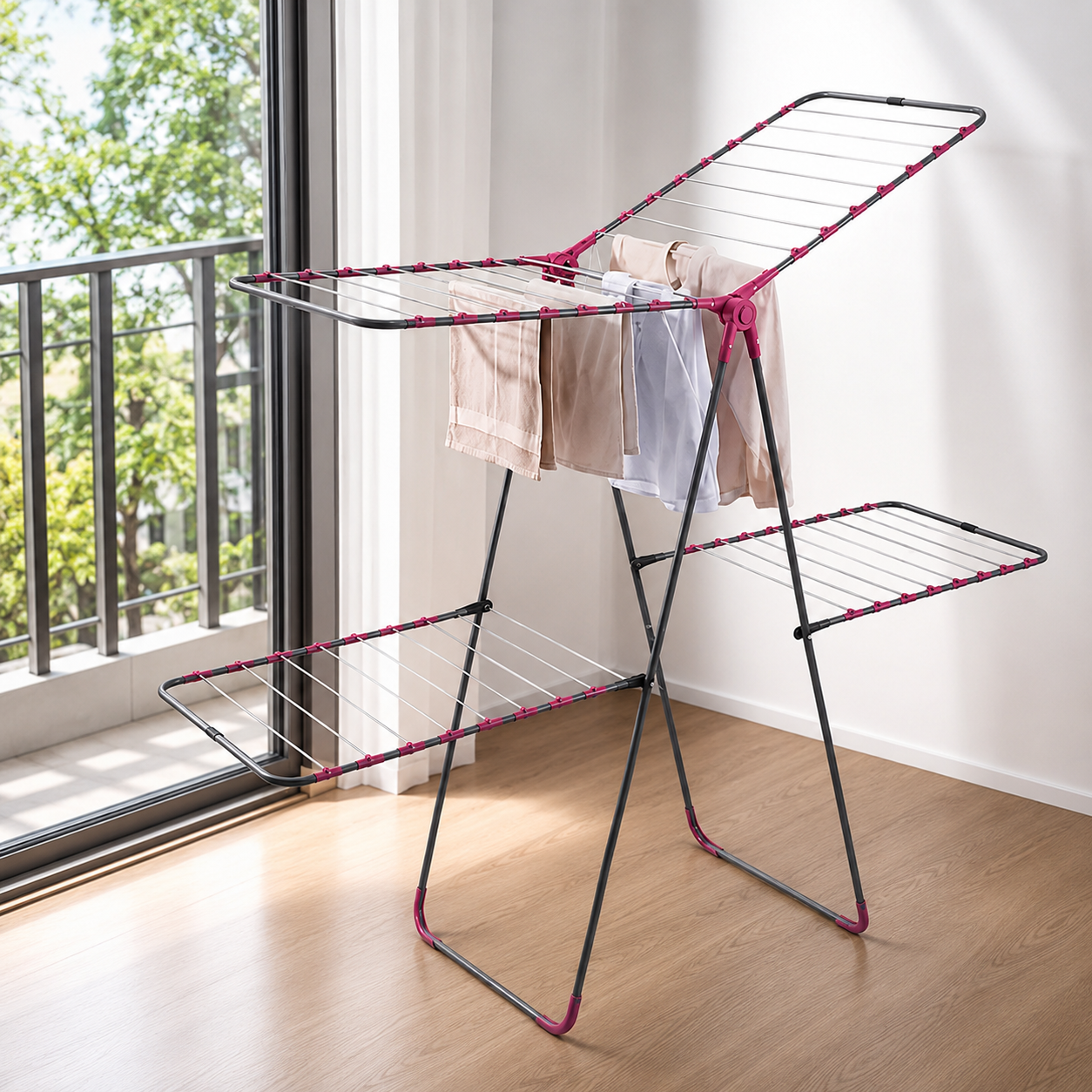Twingo 2-Tier Foldable Laundry Dryer 30M Steel Drying Rack