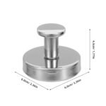 Set of 2 Stainless Steel Waterproof Suction Cup Hooks Silver