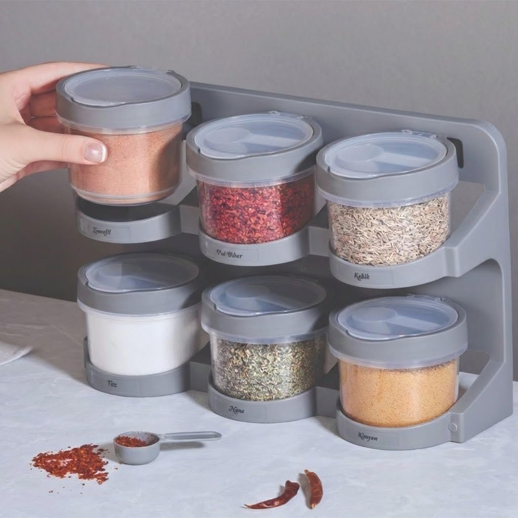 Wall Mount & Countertop Spice Rack Set
