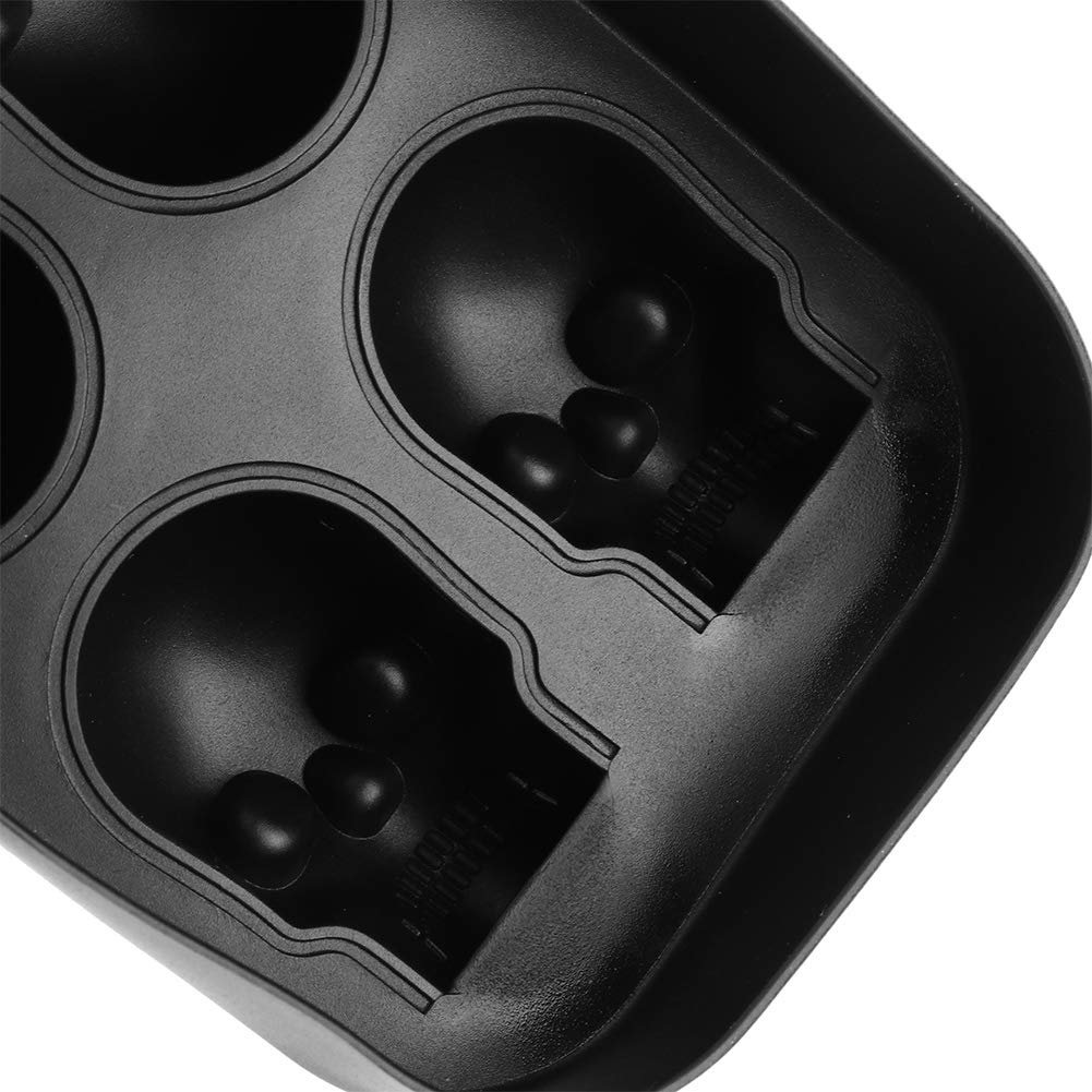 Skull Shaped Silicone Ice Cube Tray with Lid