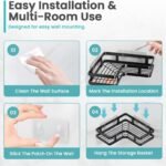 shower caddy, bathroom organizer set, corner shower shelf, no drill
