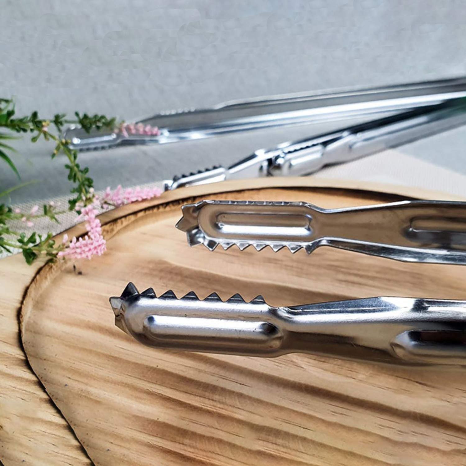 stainless steel service tong, ice tong, kitchen serving tong 21 cm