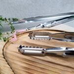 stainless steel service tong, ice tong, kitchen serving tong 18.8cm