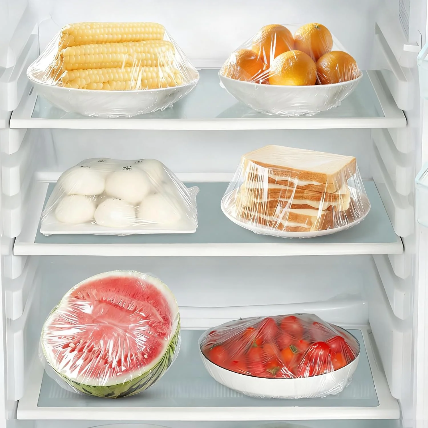 Transparent Elastic Food Covers 70 cm 30 Pcs