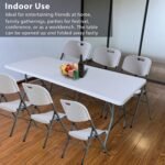 Foldable Suitcase Outdoor Table White