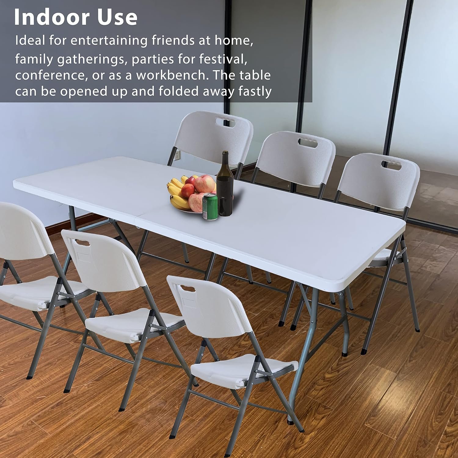 Foldable Suitcase Outdoor Table White