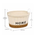 Wicker Storage Basket with Washable Fabric Liner