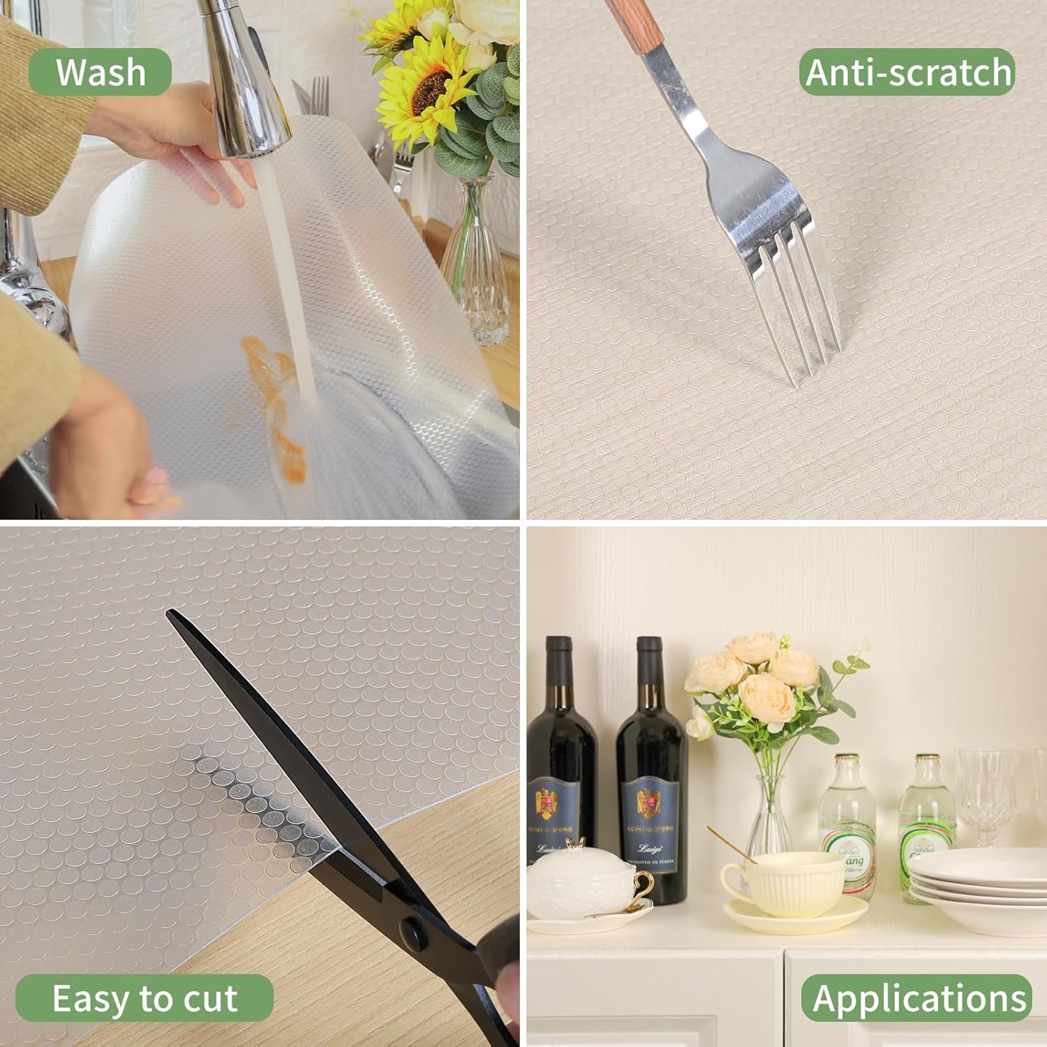 Multipurpose Transparent EVA Anti-Slip Liner 45×150cm