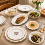 Dinner Set 26 PCS Vintage Floral Design Ceramic Dinnerware