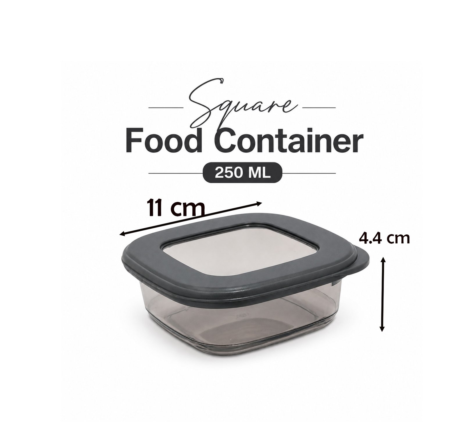 Square Food Container 250 ML – Foly Life