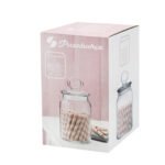 860ml Glass Kitchen Slim Storage Jar with Silicone Lid