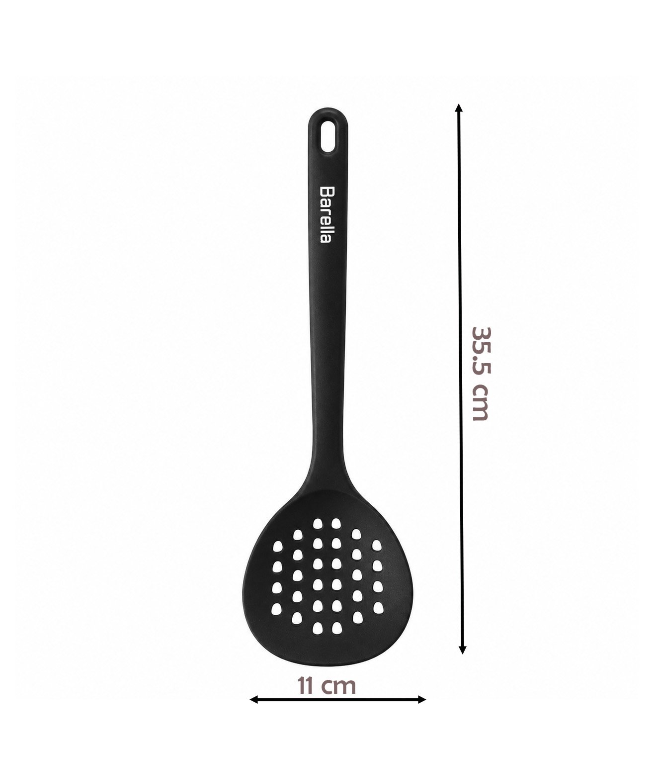 Barella Black Silicone Slotted Spoon 35.5 cm