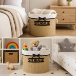 Storage Basket with Removable Fabric Liner 35cm