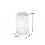 Clear Plexi Spice Shaker Bottles Set of 12