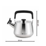 Dorsch 2L whistling tea kettle white stainless-steel kettle