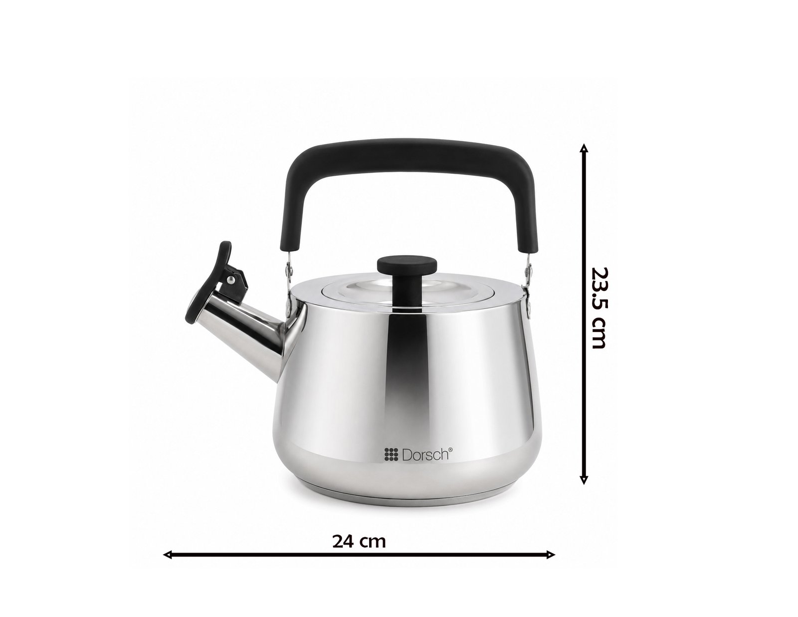 Dorsch 2L whistling tea kettle white stainless-steel kettle