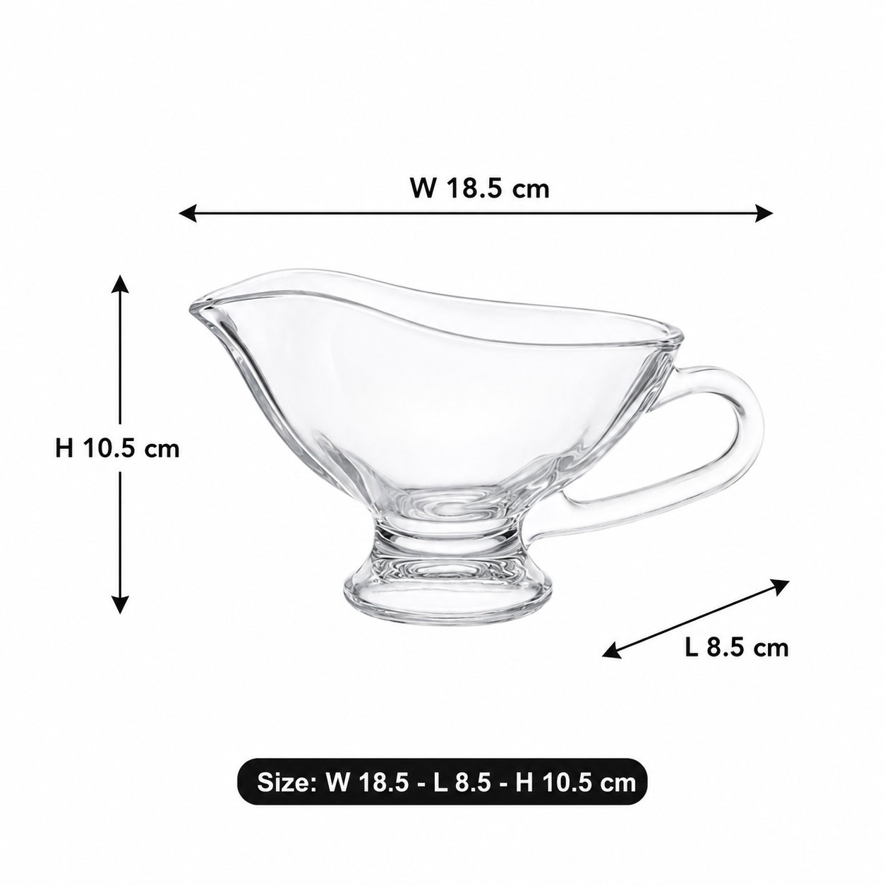 Gravy Boat Serving Sauce Boat Transparent Glass