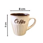 ceramic mugs in three colors, perfect for coffee, tea, cappuccino, hot chocolate, and everyday use.