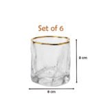 glass cups set, gold rim glasses, fume glass tumblers Lebanon