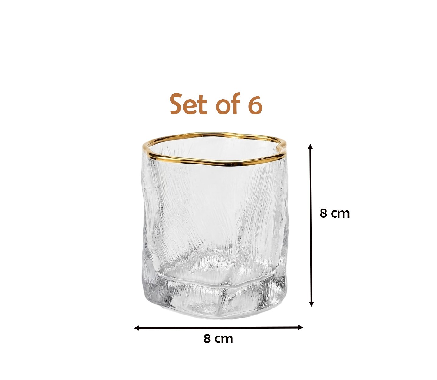 glass cups set, gold rim glasses, fume glass tumblers Lebanon