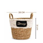 Round Seagrass Decorative Storage Basket 28cm