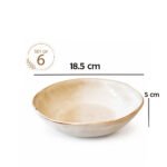 Medium 18.5 cm Dosthoff ceramic serving bowl with glazed finish