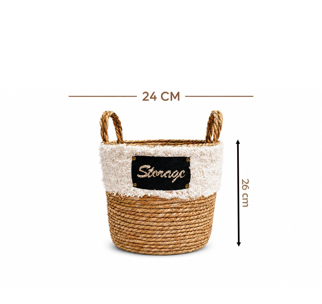 Seagrass Decorative Storage Basket 24cm