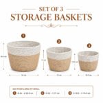 storage baskets set of 3 white top seagrass baskets Lebanon