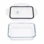 3PC Rectangular Glass Food Storage Container Set
